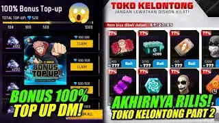 TOKO KELONTONG FF PART 2 RESMI RILIS! 😱 BONUS 100% TOP UP DM - SPESIAL JUJUTSU KAISEN 