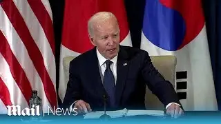 Joe Biden meets with South Korea and Japan leaders for pre-Trump huddle