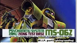 MS-06Z , Psychommu System Zaku Zeong Test Base type . W.I.P. part 1