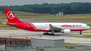 [4K] AtlasGlobal Airbus A330-203 TC-AGL Takeoff from Hamburg