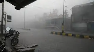 Heavy rain with strong winds in arkalgudu Hassan district