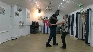 Cuban salsa moves - advanced (back-to-back + low turn)