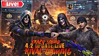 4.2 UPDATE IS HERE 🍗 BGMI Live Push with Intense Fights🔥 RIVAL IS LIVE 😎