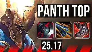 PANTHEON vs KLED (TOP) | 7 solo kills | EUW Master | 25.17