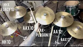 Sabian Splash Comparison HH HHX AA AAX