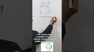 Critical Velocity Of Satellite |@ClassOfSirUmerKhan #physics #viralvideo
