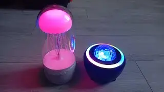 Jellyfish speaker vs disco light speaker startup and shutdown.