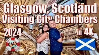 Glasgow, Scotland - A Visit to City Hall - What to Do in Port in 4K
