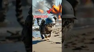 Ww2 landing in Normandy #history #ww2 #memes #horror #historical #ww2history #cat