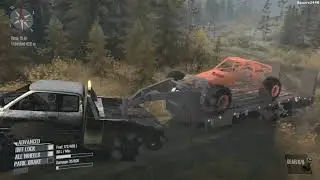SpinTires: MudRunner | Ram Flatbed Hauling Buggy on Muddy Trails