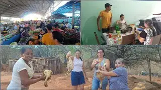 Fomos na feira de frutas e verduras em São José do Egito. 