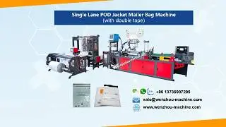 Double Tape Automatic Courier Bag Machine With Waybill Pocket
