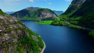 Manafossen waterfall. Rogaland - Norway. (DJI MAVIC 3 CLASSIC)