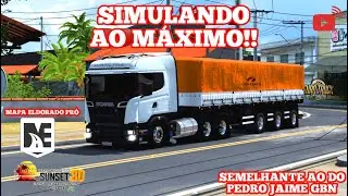 Euro Truck Simulator 2: Scania highline - mapa ELDORADO PRÓ - gráfico sunset  - Végas ETS2