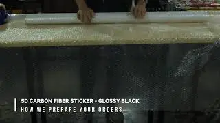 5D CARBON FIBER STICKER GLOSSY BLACK - ADD AN ELEGANT DESIGNS FOR YOUR CAR!