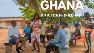 AFRICAN DRUMMING in ACCRA GHANA.  Connecting to the ancestors via music. #africandrumming #drumming