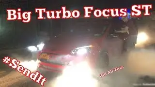 BIG TURBO FOCUS ST BURNOUT!!!