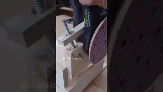 Orbital sander jig for stable sanding of small pieces of wood. #woodscraft #woodworking