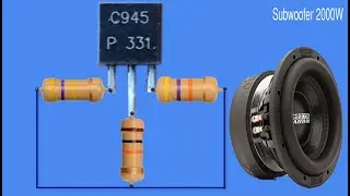 DIY Heavy Pre-Subwoofer with Transistor, New Circuit at home, How to make Subwoofer