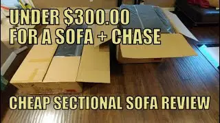 Walsunny Convertible Sectional Sofa Couch with Reversible Chaise REVIEW!- under $300 #walsunny #sofa