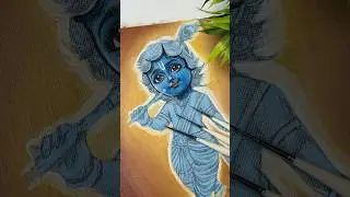 Little Krishna Painting 💕#shorts #art #drawing #krishna #littlekrishna