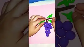 How to make grapes with clay 🍇|clay fruit making |Diy clay grapes |clay fruit tutorial #clay craft