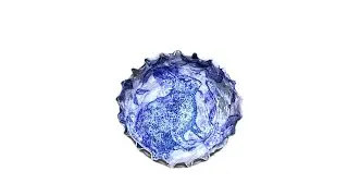 Diy bottle cap pendant using napkins decoupage