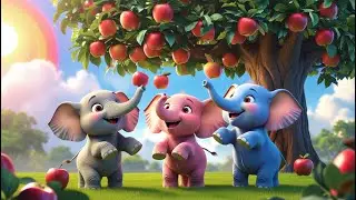 Elephant Friends and the Apple Tree Fun|Trunks Up for Apple Time| Nursery Rhymes Zezo Toons