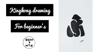 How to draw a #kingkong🦍|#94 Born to Win💓 #logo #drawing #arts #shorts #borntowin