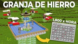 Granja de Hierro CU&Aacute;DRUPLE Minecraft 1.21 - 1.20 JAVA - 1,800 Lingotes por Hora!
