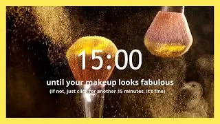 15-Minute Makeup Countdown | Quick Glam Timer for Perfect Makeup