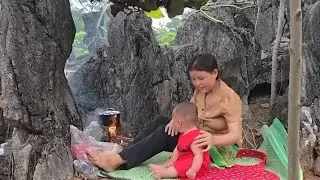 Young Single Mother Surviving on a Rocky Mountain to Help Abandoned Children