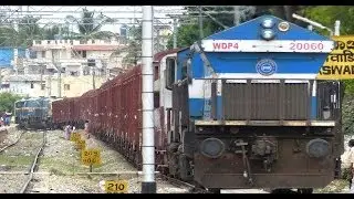WDP4 rescuing OVERLOADED Freight : Indian Railways