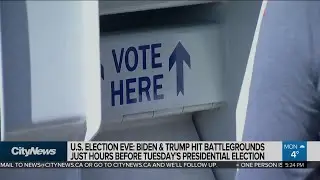 Biden, Trump hit battlegrounds in final hours before U.S. election