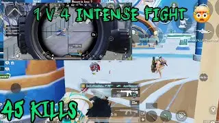 Intense 1v 4 Fight Extreme Cluthch 😱 | Bgmi