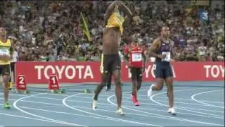 Daegu 2011 - Finale du 100m M Usain Bolt disqualifi&eacute; / 100m M final Usain Bolt disqualified - HD