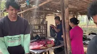 Pork market pork meat cutting shop silonijan 