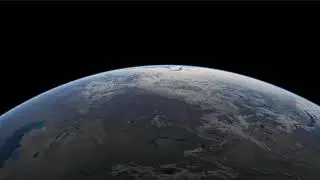 Planetary rendering with level-of-detail and atmospheric scattering using two lookup tables