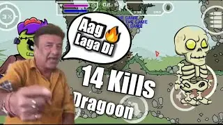 MINI MILITIA GAMEPLAY 14 KILLS IN MINI OUTPOST | FIST DRAGOON