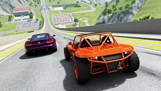 Cars Crash On A Big Ramp #14 #beamngdrive #gaming #games
