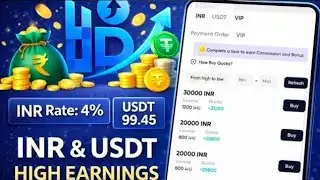 HOYO PAY BEST USDT AND INR INTREST APP usdt rate - 99.45 || hoyopay best earning application