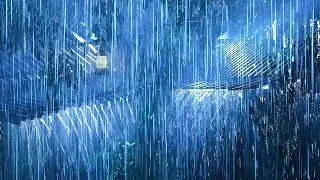 RAIN and THUNDER bedtime sounds | Deep Sleep with Heavy Rain on Tin Roof, Relax, Study