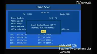 Intelsat 20 68.5&deg; EAST (Vertical) Satellite Free-to-air/FTA Channel List 2023