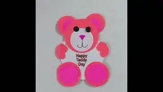 How To Make Teddy Bear With Paper | Easy Teddy Bear With Paper | Handmade Greeting Card Easy #shorts