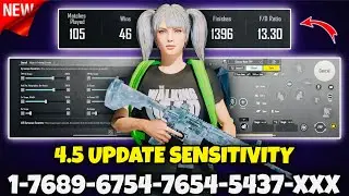 NEW UPDATE 4.5 CODE🔥PUBG MOBILE/BGMI SENSITIVITY SETTINGS 2026 | BEST SCOPE SENSITIVITY SETTINGS✅