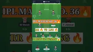 RR vs LSG Dream 11 Team | 3 Best GL Teams 😱🔥| IPL 2025 Match No. 36 🔥 | #ipl2025 #rrvslsgdream11team