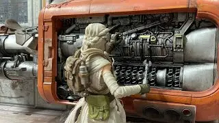 Star Wars:The Black Series Rey's Speeder (Jakku) Review＆Posing Hasbro 6inch  Vehicle(Repaint by Pak)