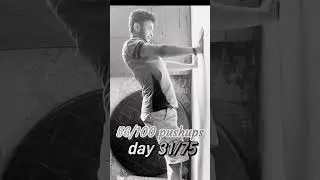 day 31/75 hard challenge of 100 pushups #gym #challenge #75hard #fitness