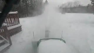 Little Tractor Snow Blowing