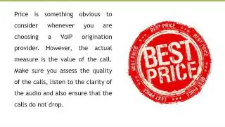 Factors VOIP Origination